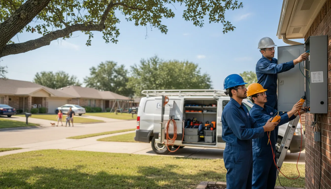 Certified electrician providing emergency electrical services in Dilliner, PA